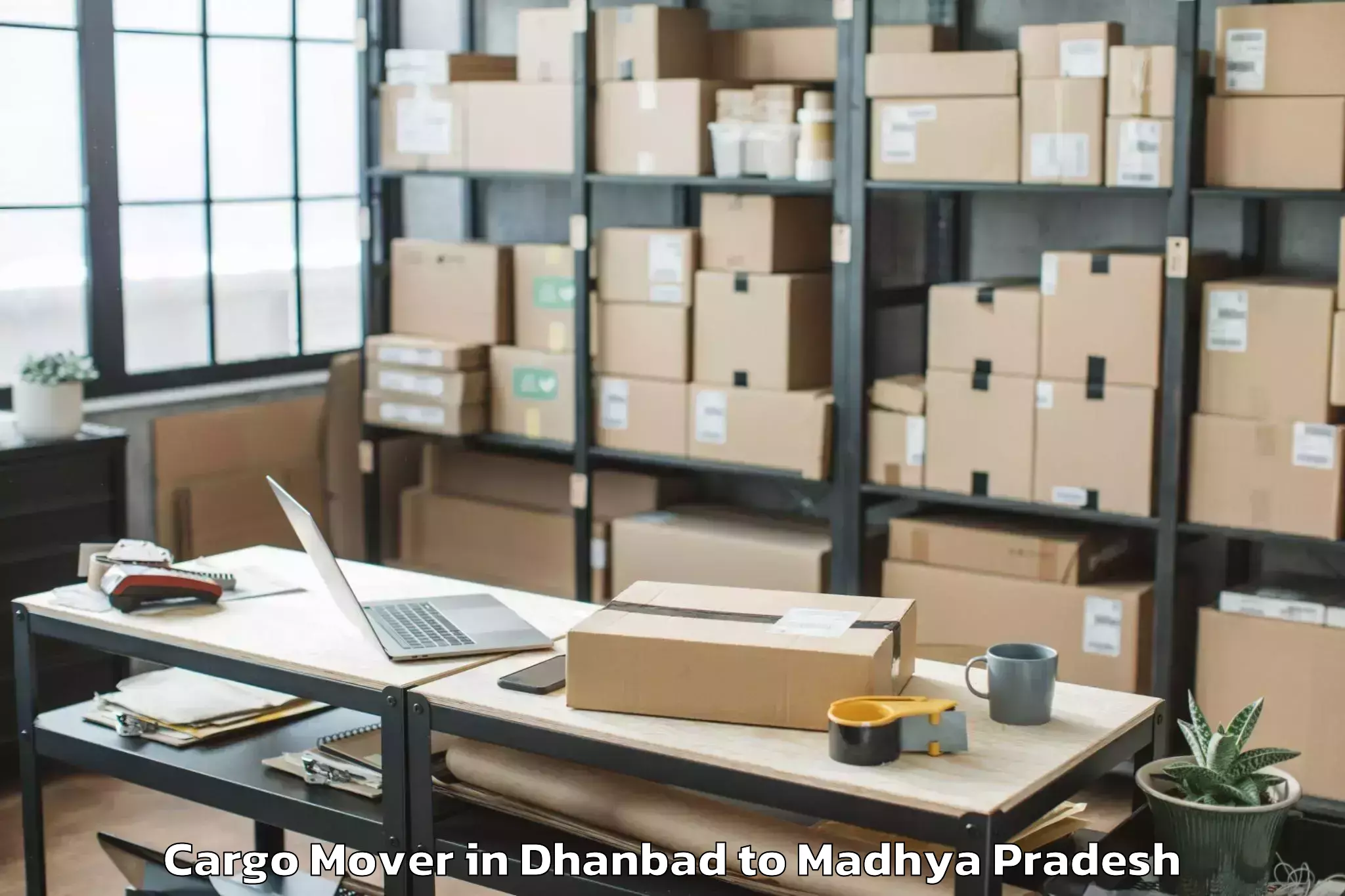 Top Dhanbad to Sehore Cargo Mover Available